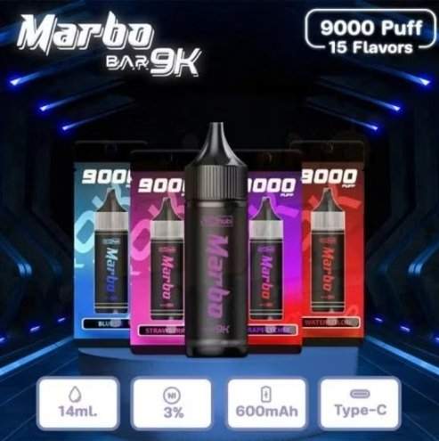Marbo 9000口拋棄式電子煙 Marbo 9000口拋棄式電子煙 | 泰國爆款 · 全新上市 · 15種口味現貨:圖片 1